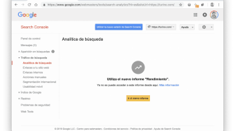 Analítica de Búsqueda Antigua Interfaz Search Console