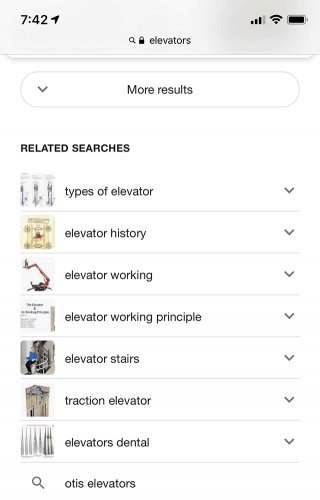 Imágenes en las búsquedas relacionadas de Google 1