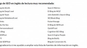 Blogs de SEO en Inglés de Lectura muy Recomendada