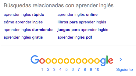 Sugerencias de Búsqueda en Google